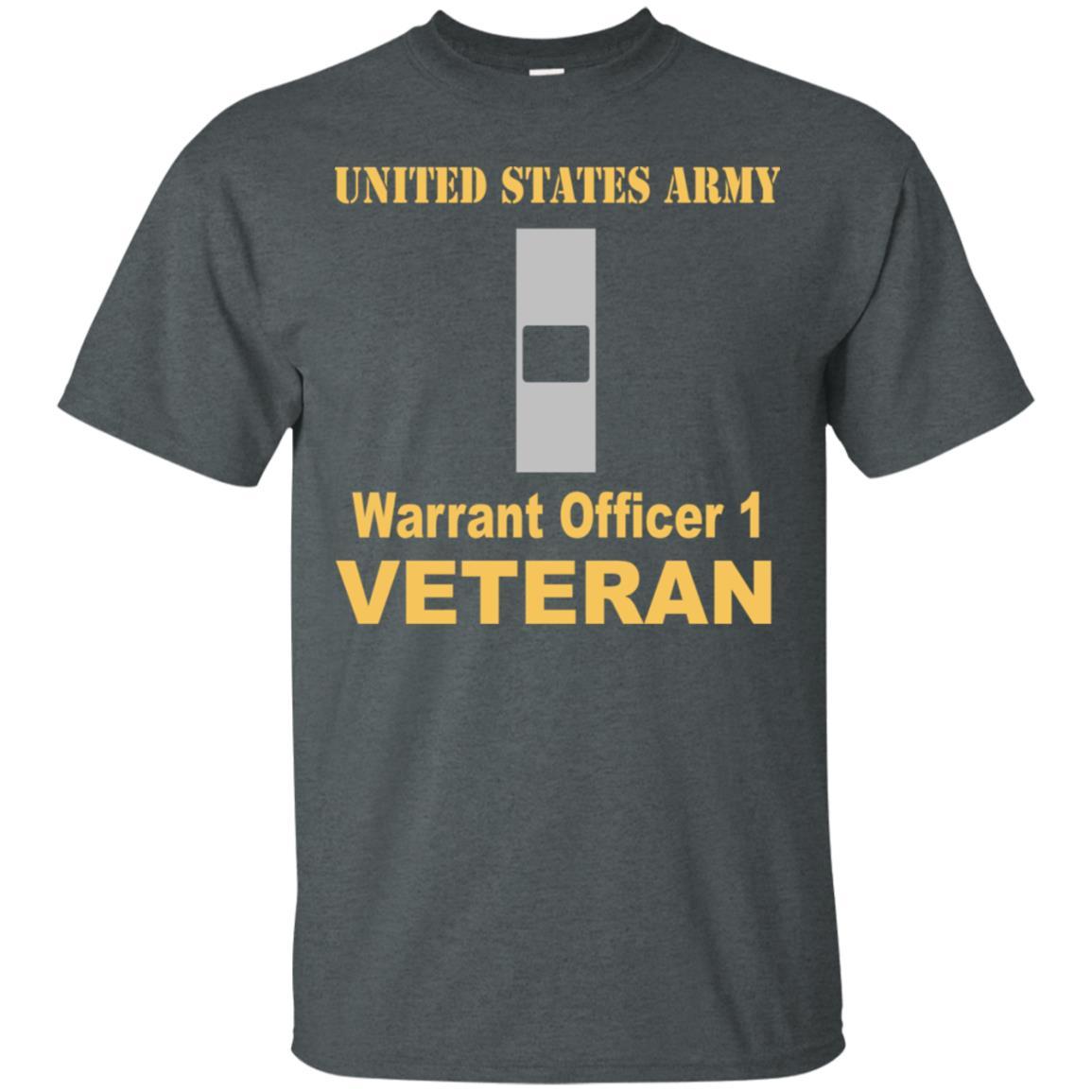 US Army W-1 Warrant Officer 1 W1 WO1 Warrant Officer Veteran Men T Shirt On Front-TShirt-Army-Veterans Nation