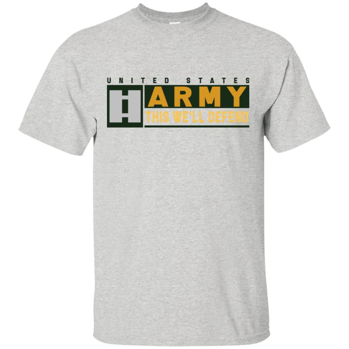 US Army O-3 This We Will Defend T-Shirt On Front For Men-TShirt-Army-Veterans Nation