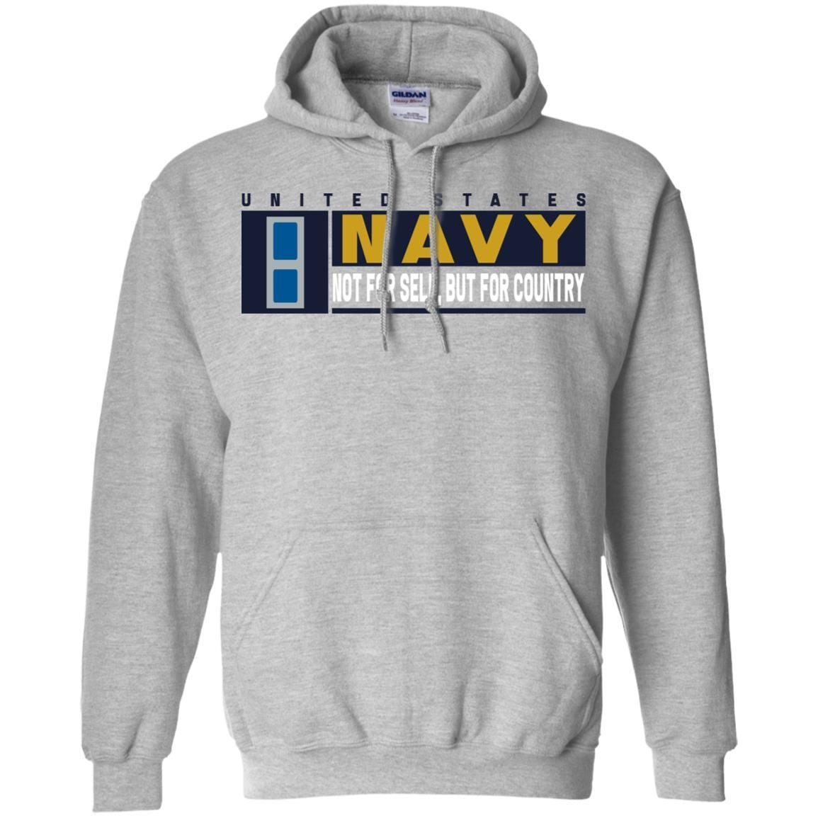 US Navy W-3 Chief Warrant Officer Not For Self, But For Country Long Sleeve - Pullover Hoodie-TShirt-Navy-Veterans Nation