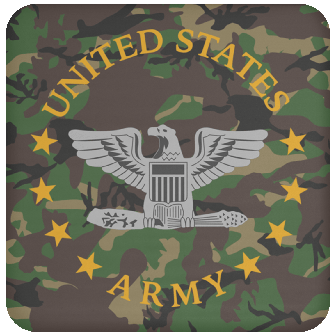US Army O-6 Colonel O6 COL Field Officer Coaster-Coaster-Army-Ranks-Veterans Nation