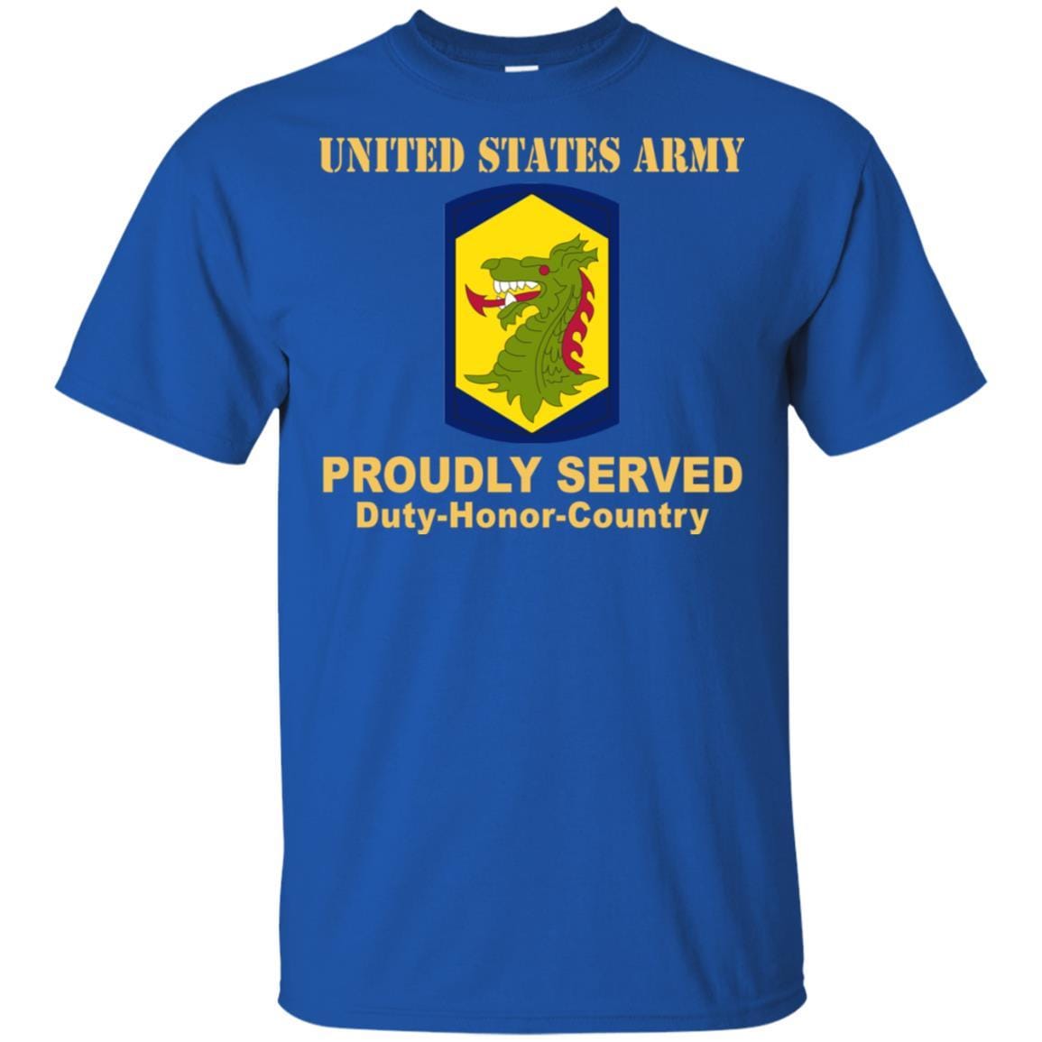 US ARMY 404 MANEUVER ENHANCEMENT BRIGADE- Proudly Served T-Shirt On Front For Men-TShirt-Army-Veterans Nation