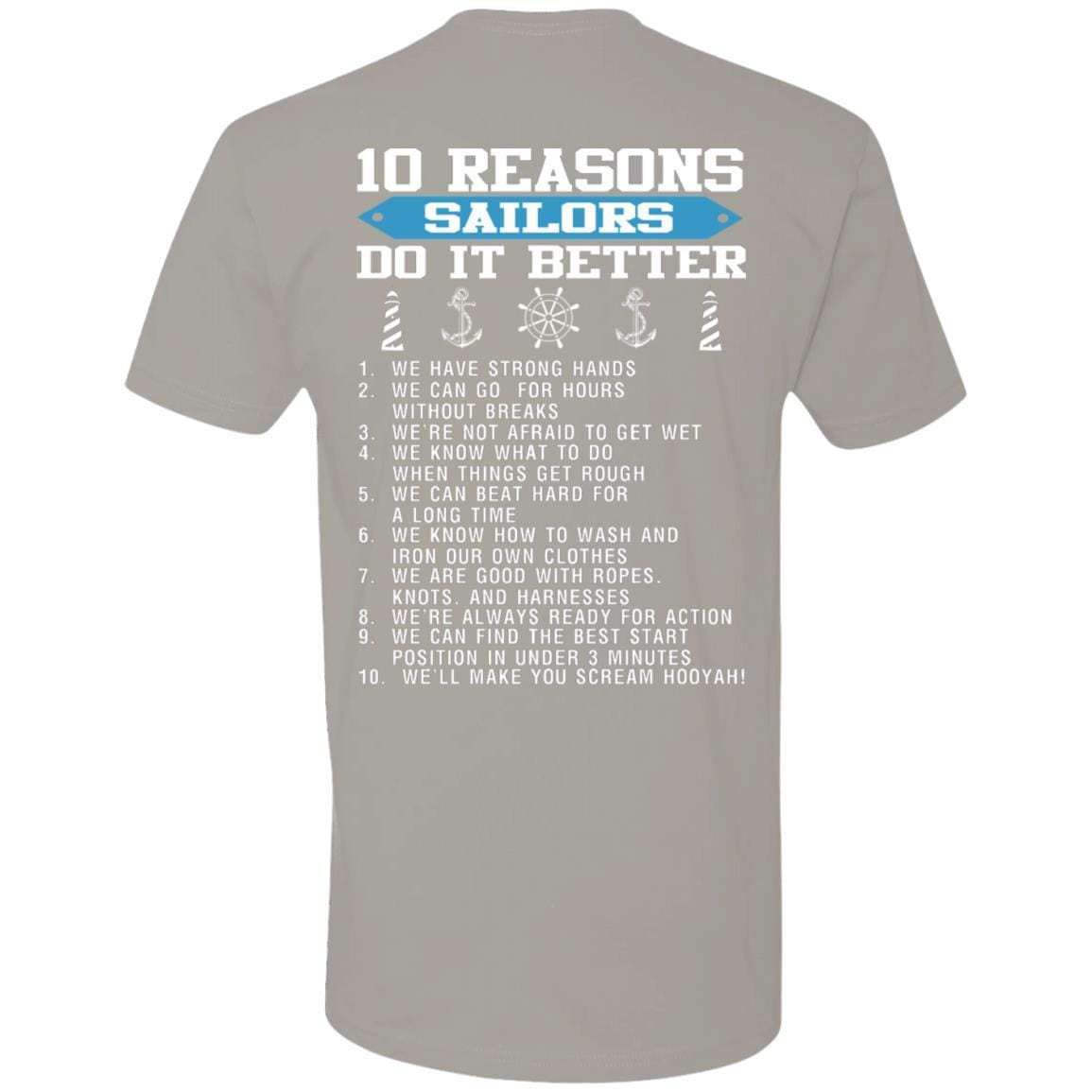 Premium Back T Shirt 10 Reasons Sailor Do It Better - US Navy Next Level-T-Shirts-Veterans Nation