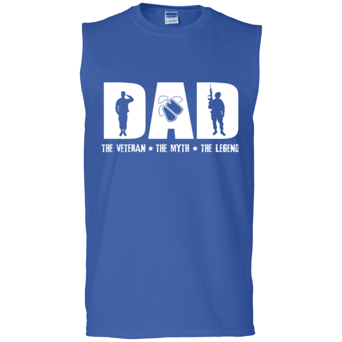 Military T-Shirt "DAD THE VETERAN - THE MYTH - THE LEGEND"-TShirt-General-Veterans Nation