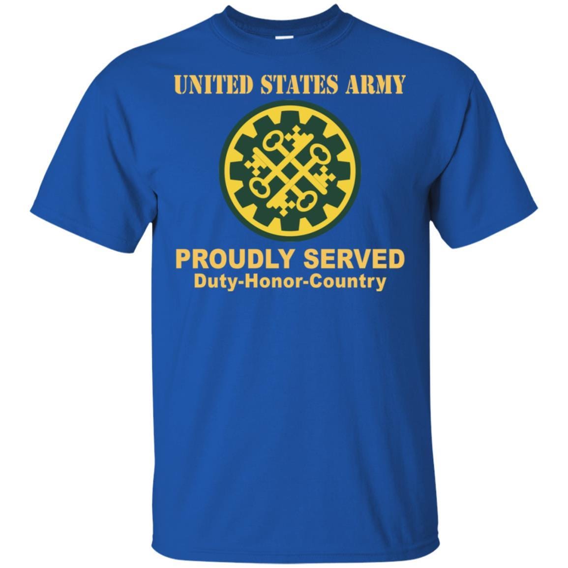 US ARMY 177TH MILITARY POLICE BRIGADE- Proudly Served T-Shirt On Front For Men-TShirt-Army-Veterans Nation