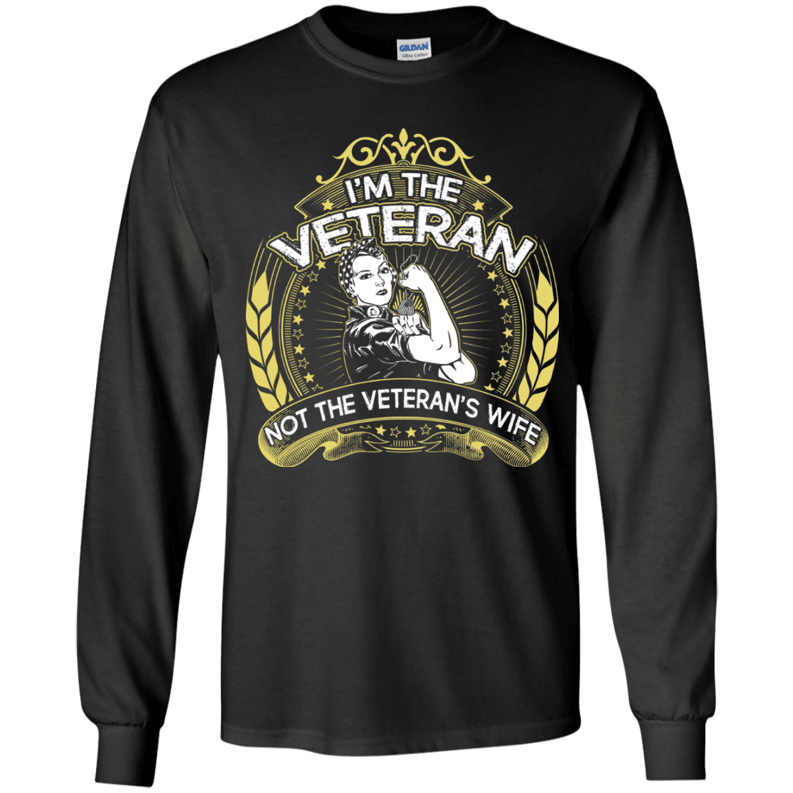 Military T-Shirt "I Am The Veteran And Not The Veteran's Wife"-TShirt-General-Veterans Nation