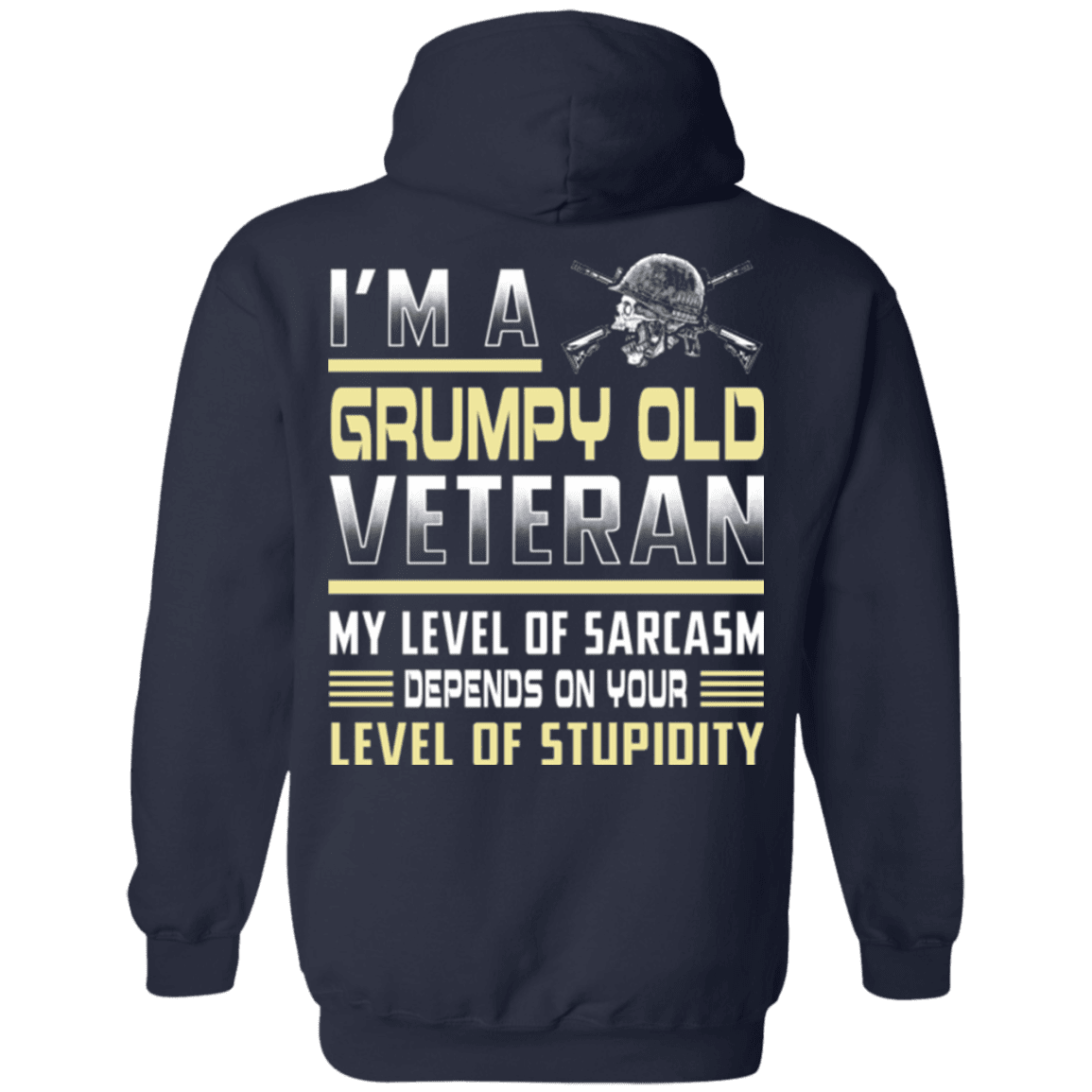 Military T-Shirt "I'm A Grumpy Old Veteran" - Men Back-TShirt-General-Veterans Nation