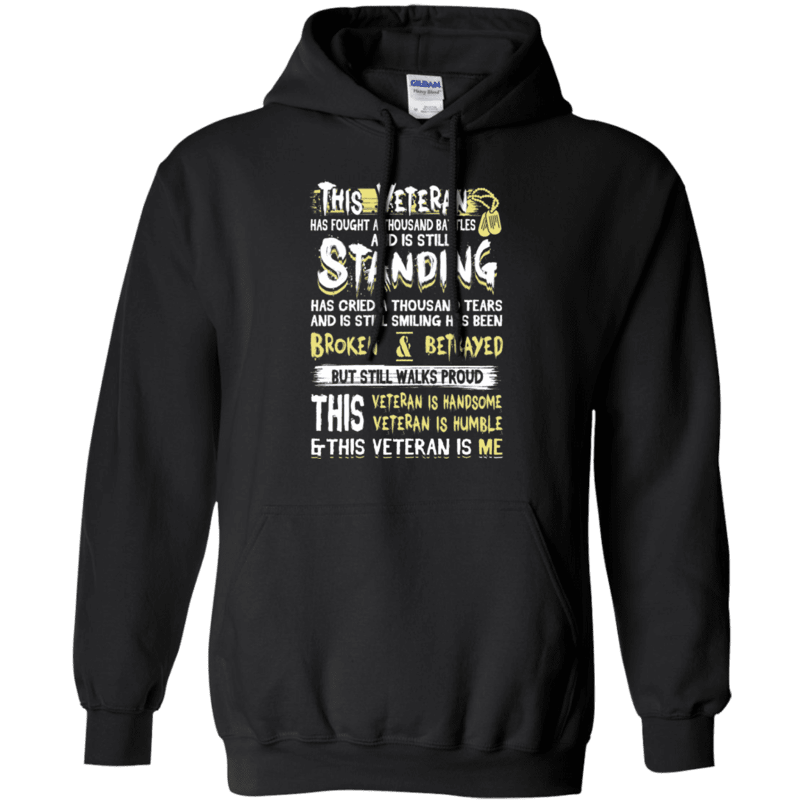 Military T-Shirt "This Veteran Standing Cried and Smiling Broken & Betrayed"-TShirt-General-Veterans Nation