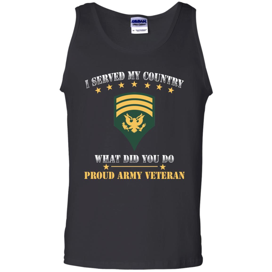 US Army E-7 SPC E7 Specialist Ranks Men Front T Shirt - Proud US Army Veteran-TShirt-Army-Veterans Nation