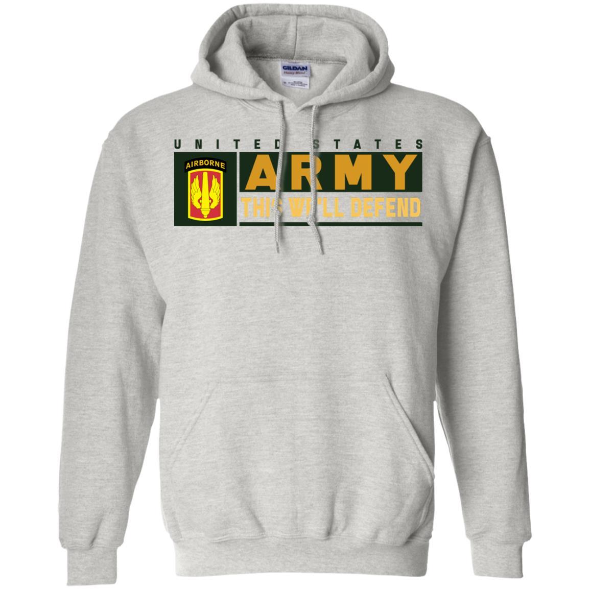 US Army 18TH FIELD ARTILLERY WITH AIRBORNE TAB- This We'll Defend T-Shirt On Front For Men-TShirt-Army-Veterans Nation