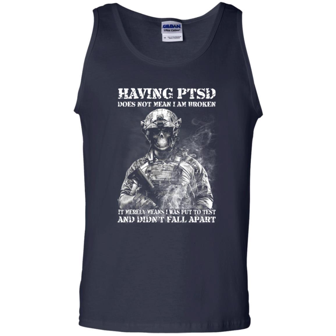 Military T-Shirt "Having PTSD - Didn't Fall Apart Men On" Front-TShirt-General-Veterans Nation