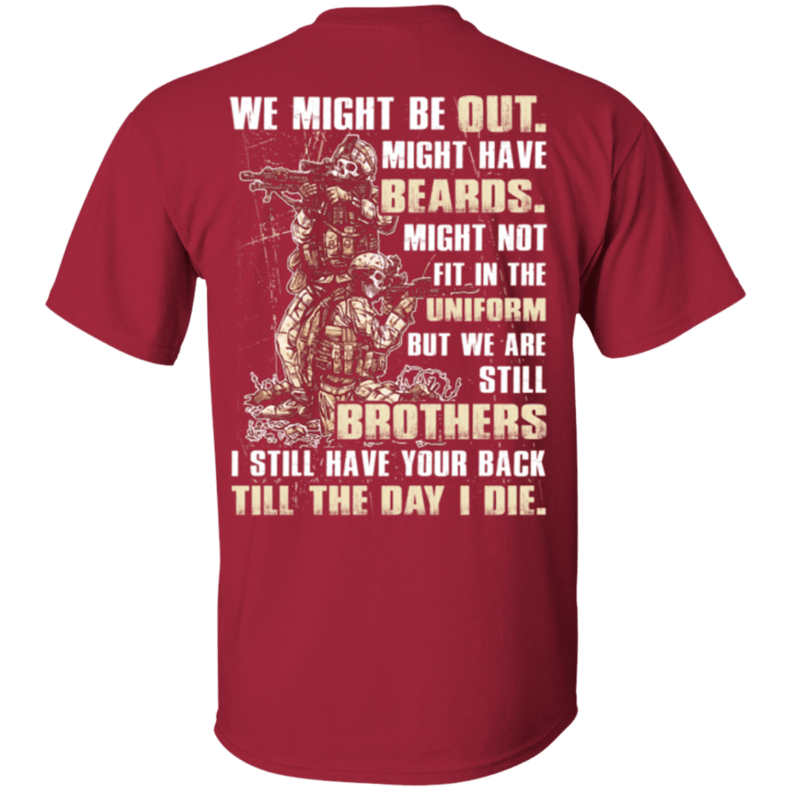 Military T-Shirt "Brothers Till The Day I Die Veteran"-TShirt-General-Veterans Nation