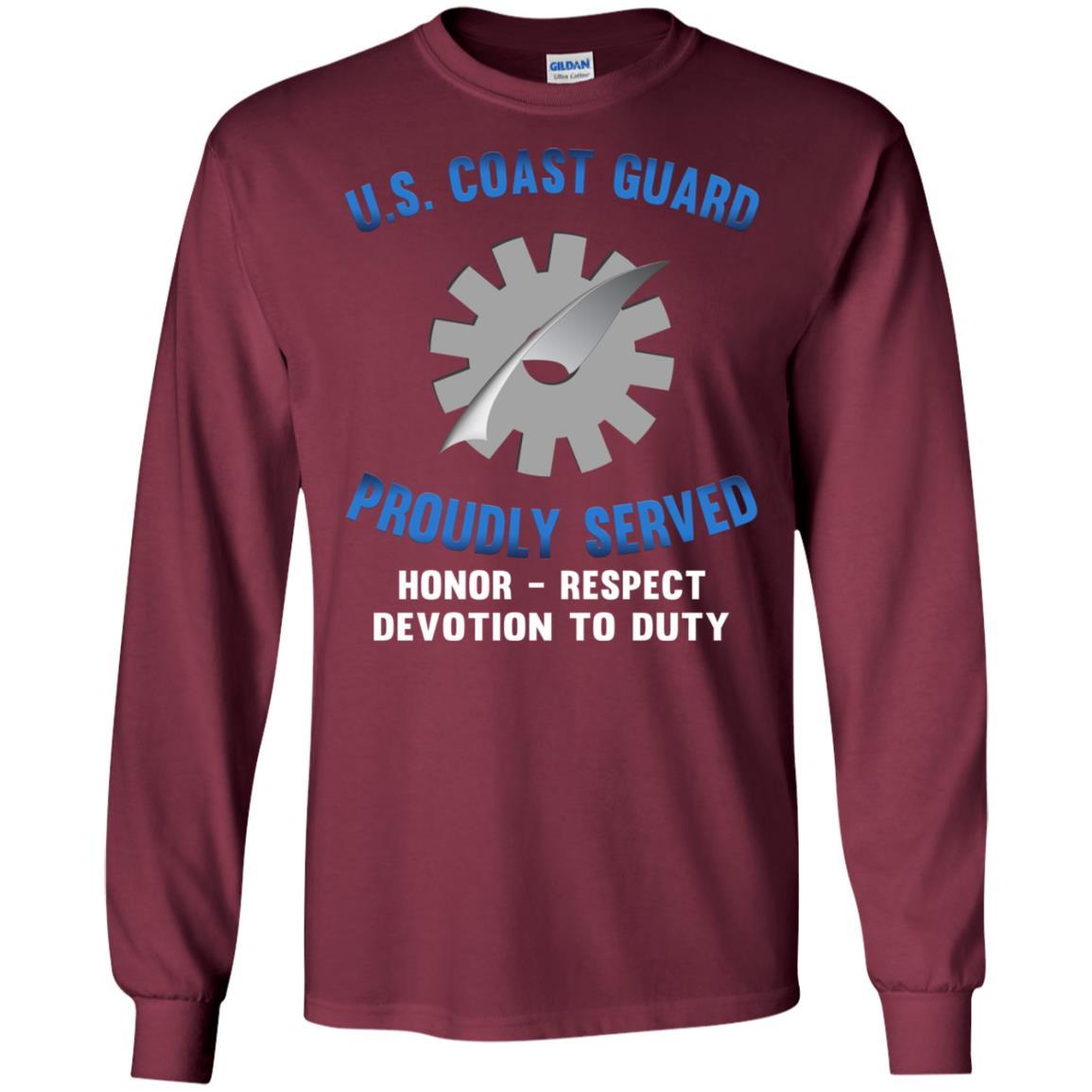 US Coast Guard Data Processing Technician DP Logo Proudly Served T-Shirt For Men On Front-TShirt-USCG-Veterans Nation
