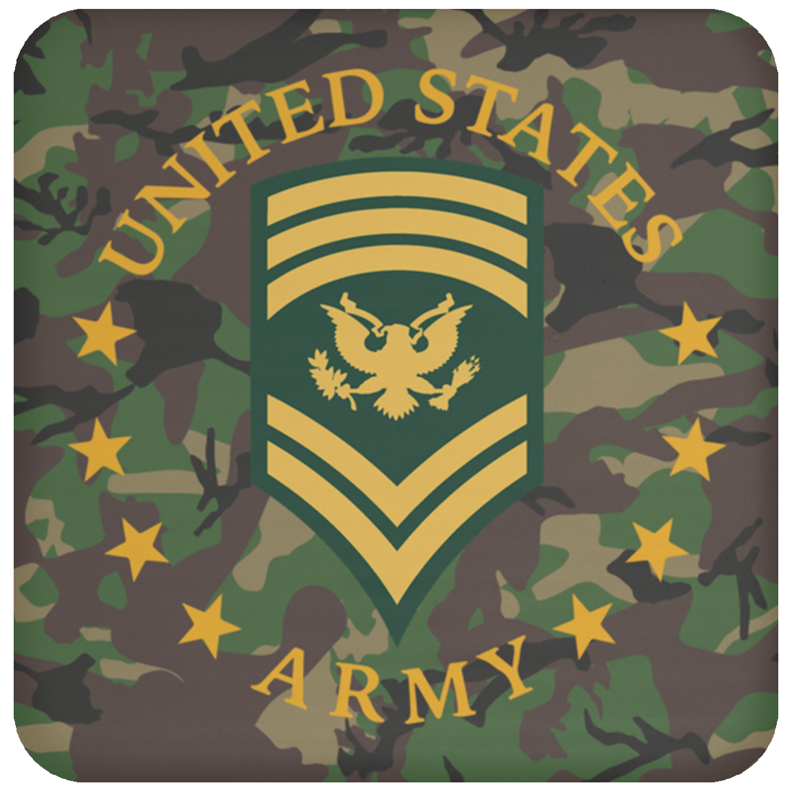 US Army E-9 SPC E9 Specialist Ranks Coaster-Coaster-Army-Ranks-Veterans Nation