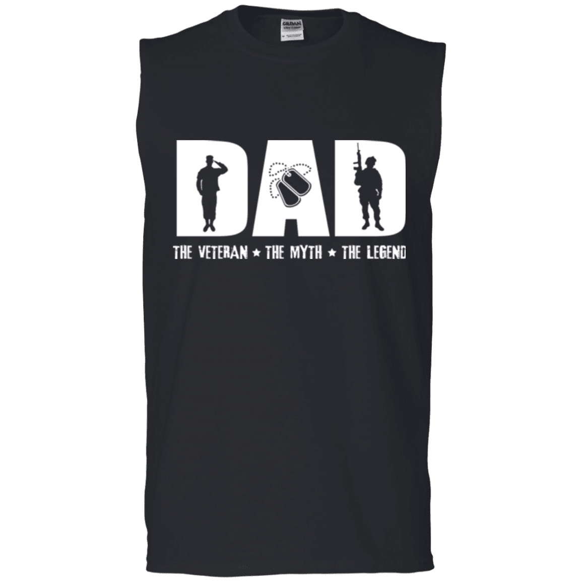 Military T-Shirt "DAD THE VETERAN - THE MYTH - THE LEGEND"-TShirt-General-Veterans Nation