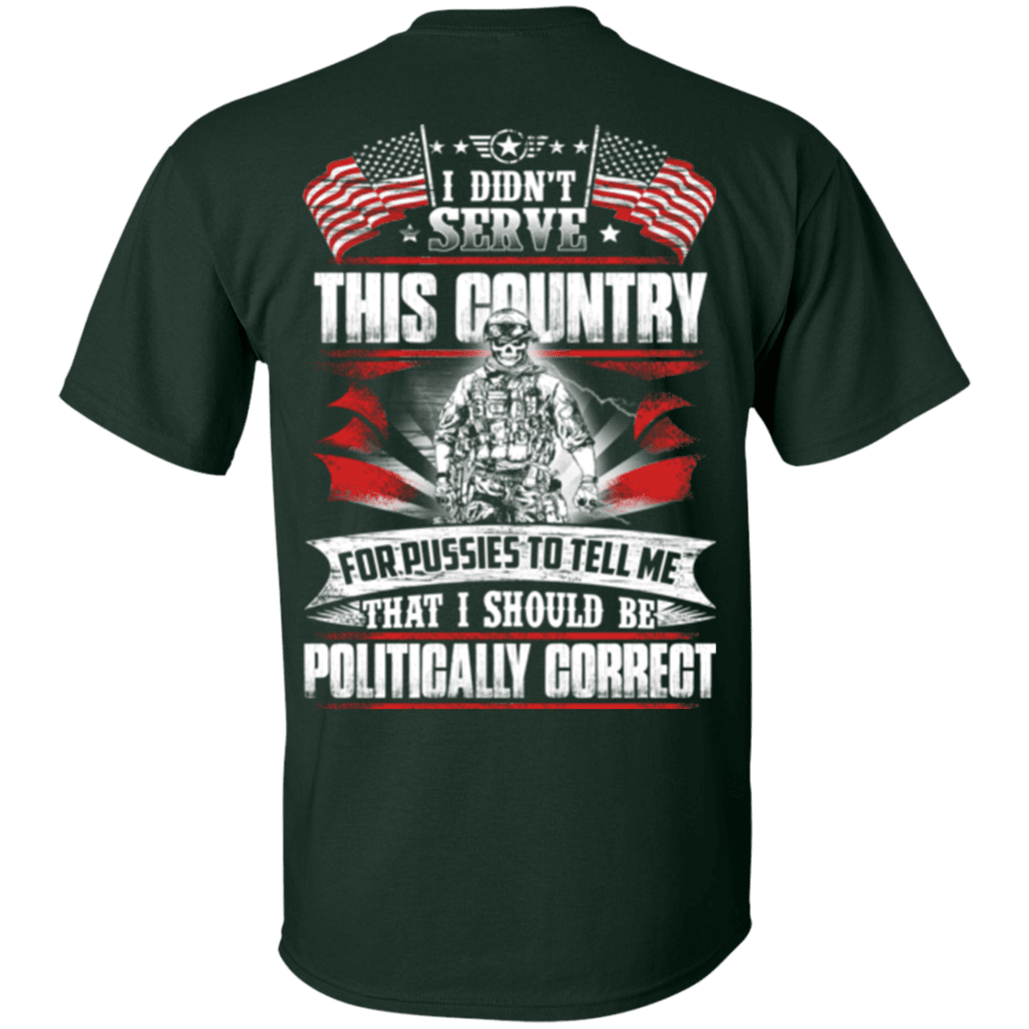 Military T-Shirt "I Didn't Serve This Country"-TShirt-General-Veterans Nation