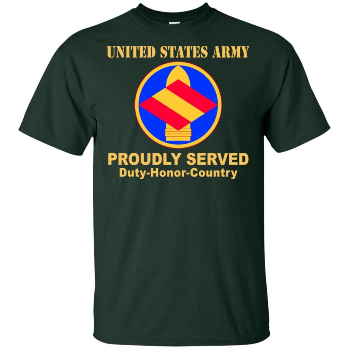 US ARMY 142 FIRES BRIGADE - Proudly Served T-Shirt On Front For Men-TShirt-Army-Veterans Nation