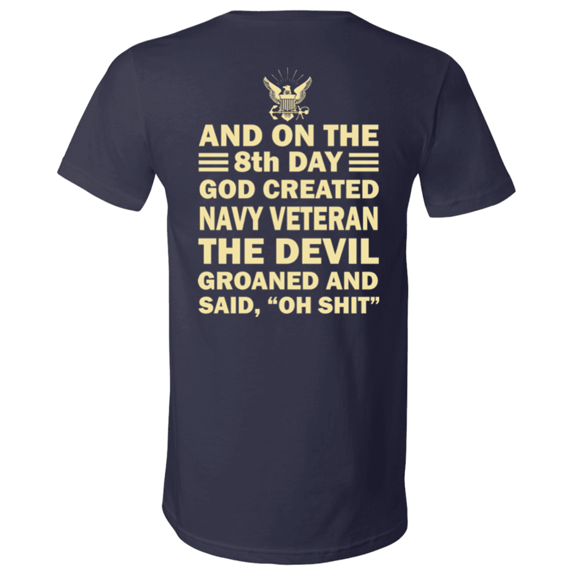 Military T-Shirt "God Created Navy Veteran"-TShirt-General-Veterans Nation