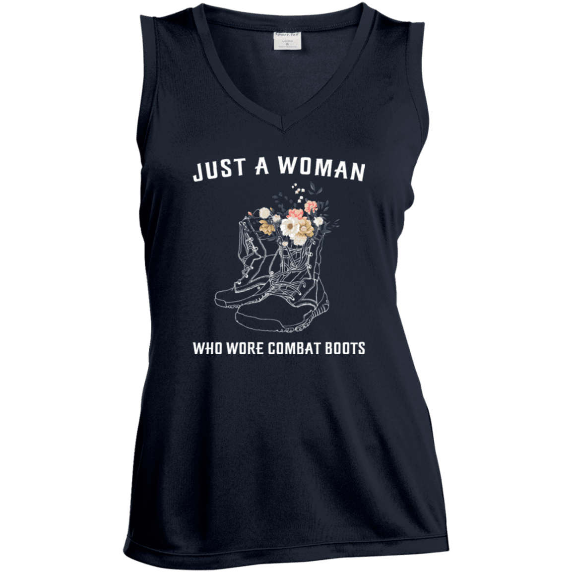 Military T-Shirt "Just A Woman Who More Combat Boots"-TShirt-General-Veterans Nation