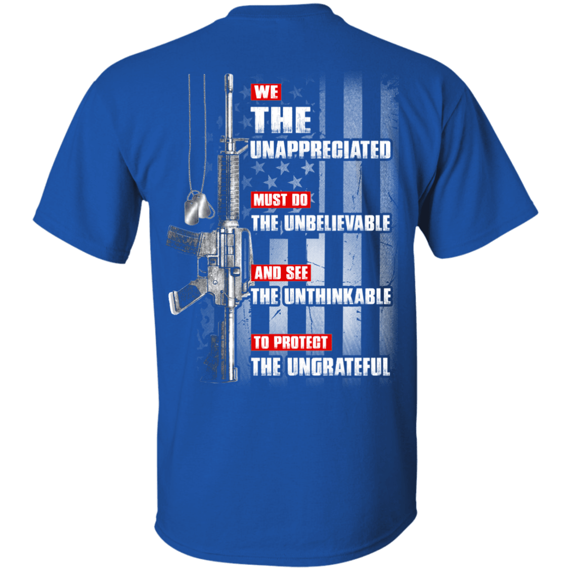 Military T-Shirt "UNAPPRECIATED VETERAN" - Men Back-TShirt-General-Veterans Nation