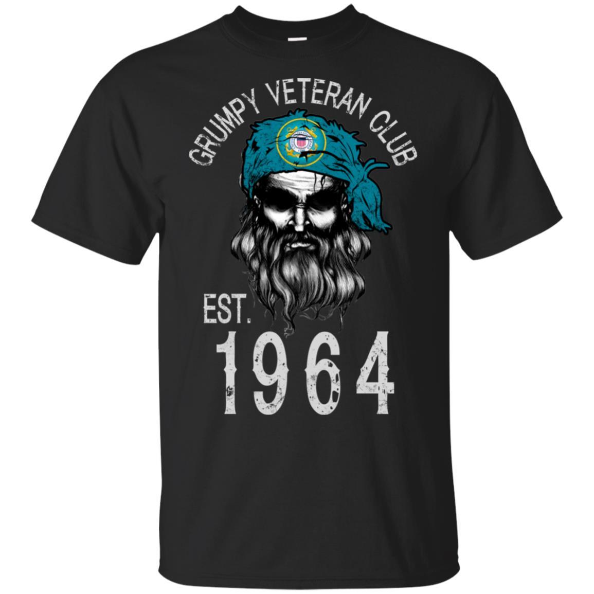 Grumpy Coast Guard Veteran Club T-Shirt On Front-TShirt-USCG-Veterans Nation