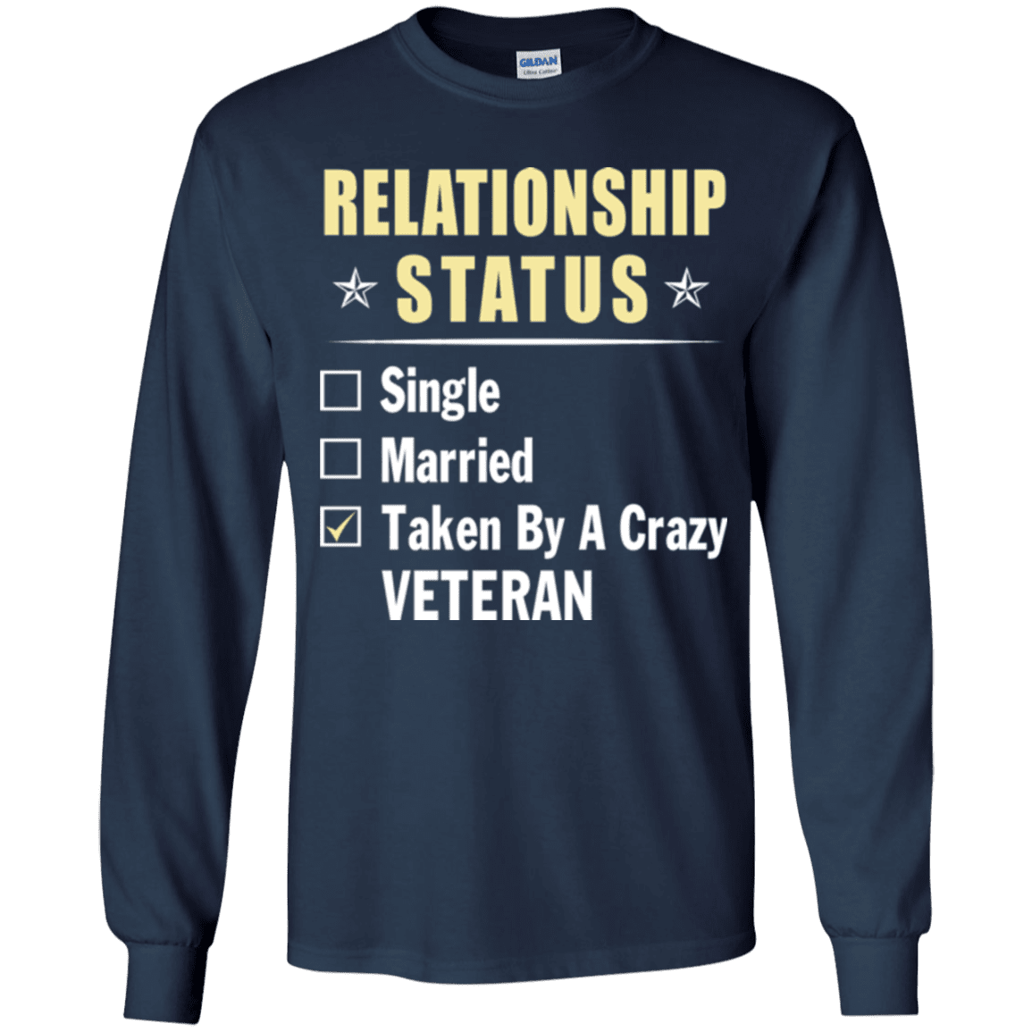 Military T-Shirt "Veteran Relationship Status - Women" Front-TShirt-General-Veterans Nation