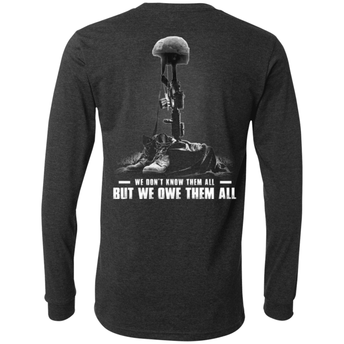Military T-Shirt "We Owe Them All" - Men Back-TShirt-General-Veterans Nation