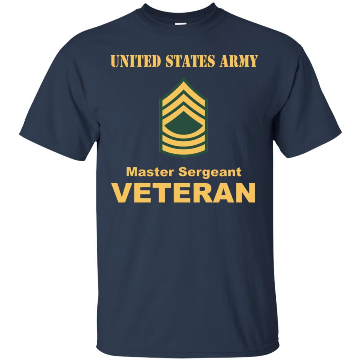 US Army E-8 Master Sergeant E8 MSG Noncommissioned Officer Veteran Men T Shirt On Front-TShirt-Army-Veterans Nation
