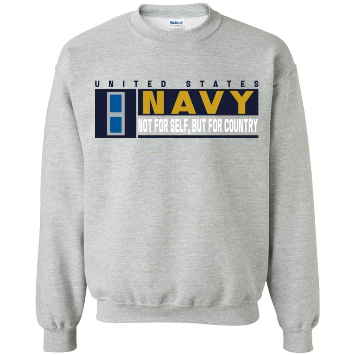 US Navy W-3 Chief Warrant Officer Not For Self, But For Country Long Sleeve - Pullover Hoodie-TShirt-Navy-Veterans Nation