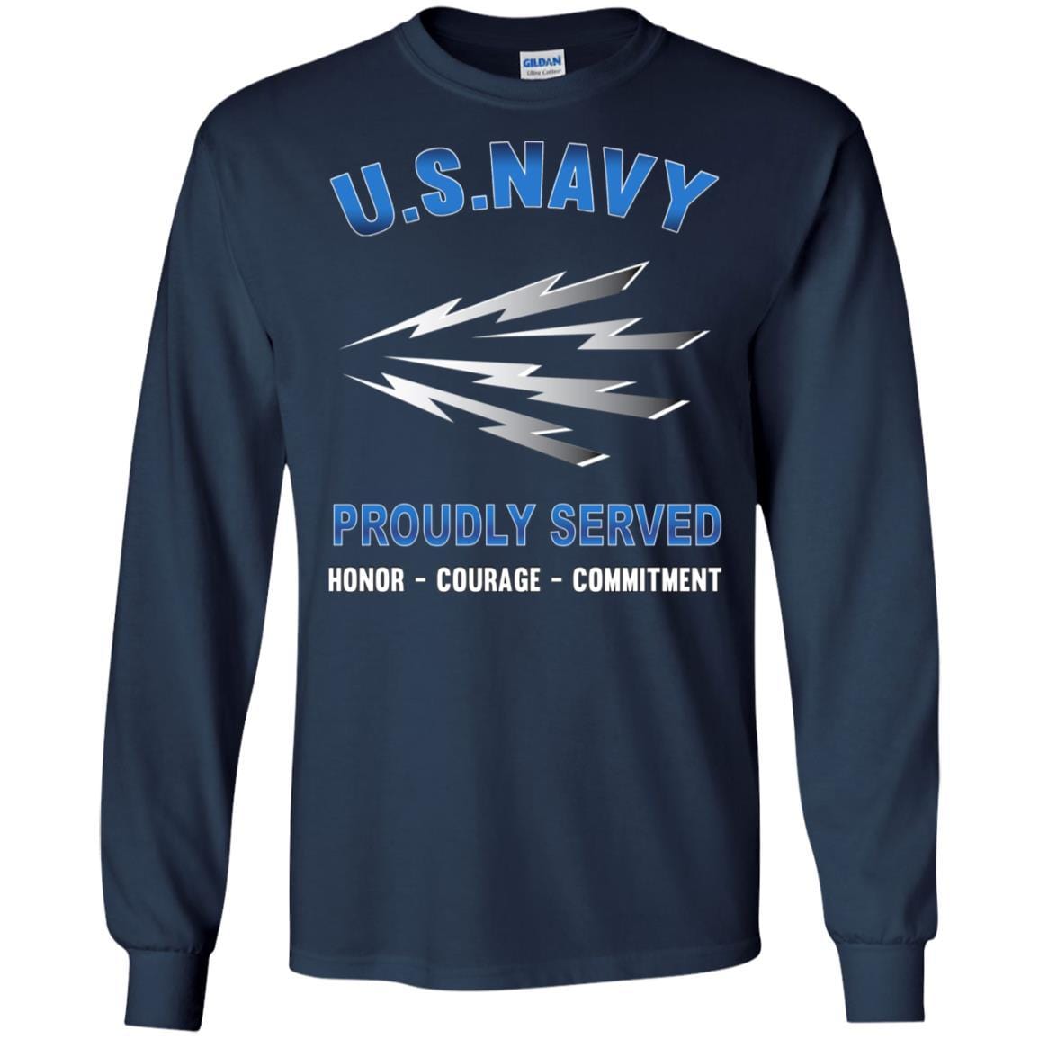 U.S Navy Radioman Navy RM - Proudly Served T-Shirt For Men On Front-TShirt-Navy-Veterans Nation