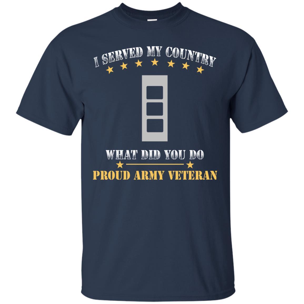 US Army W-3 Chief Warrant Officer 3 W3 CW3 Warrant Officer Ranks Men Front T Shirt - Proud US Army Veteran-TShirt-Army-Veterans Nation