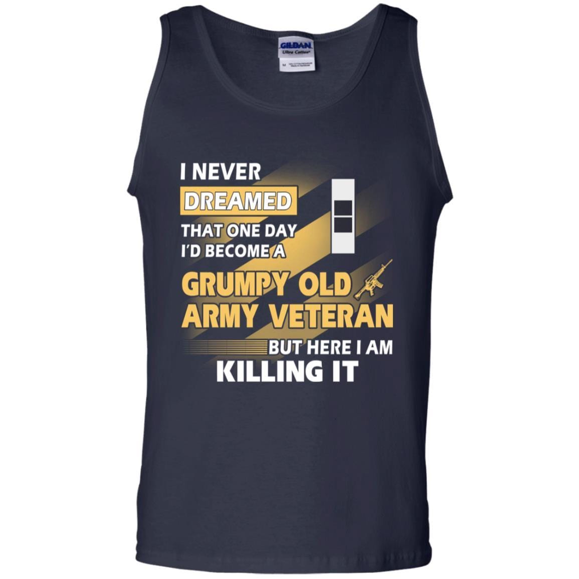 US Army T-Shirt "Grumpy Old Veteran" W-2 Chief Warrant Officer 2(CW2) On Front-TShirt-Army-Veterans Nation