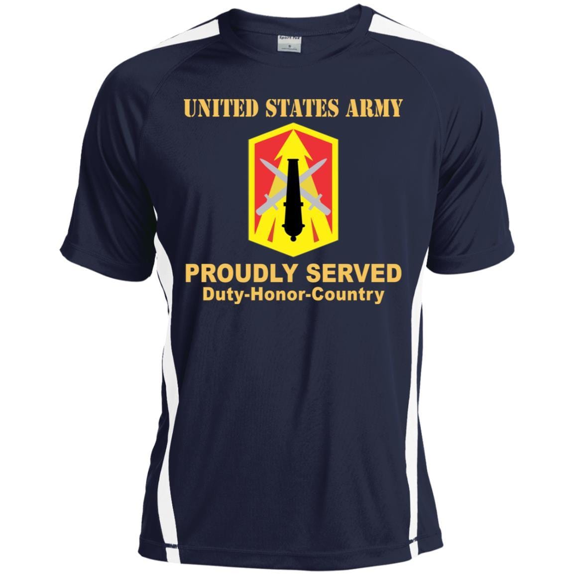 US ARMY 214TH FIRES BRIGADE - Proudly Served T-Shirt On Front For Men-TShirt-Army-Veterans Nation