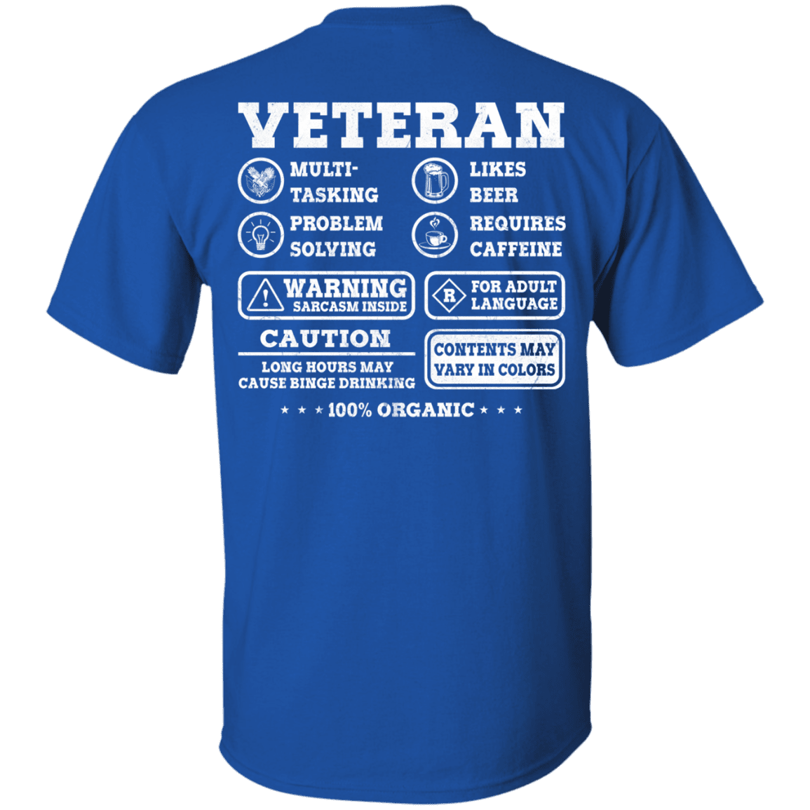 Military T-Shirt "Veteran Multitasking Sarcasm" Men Back-TShirt-General-Veterans Nation