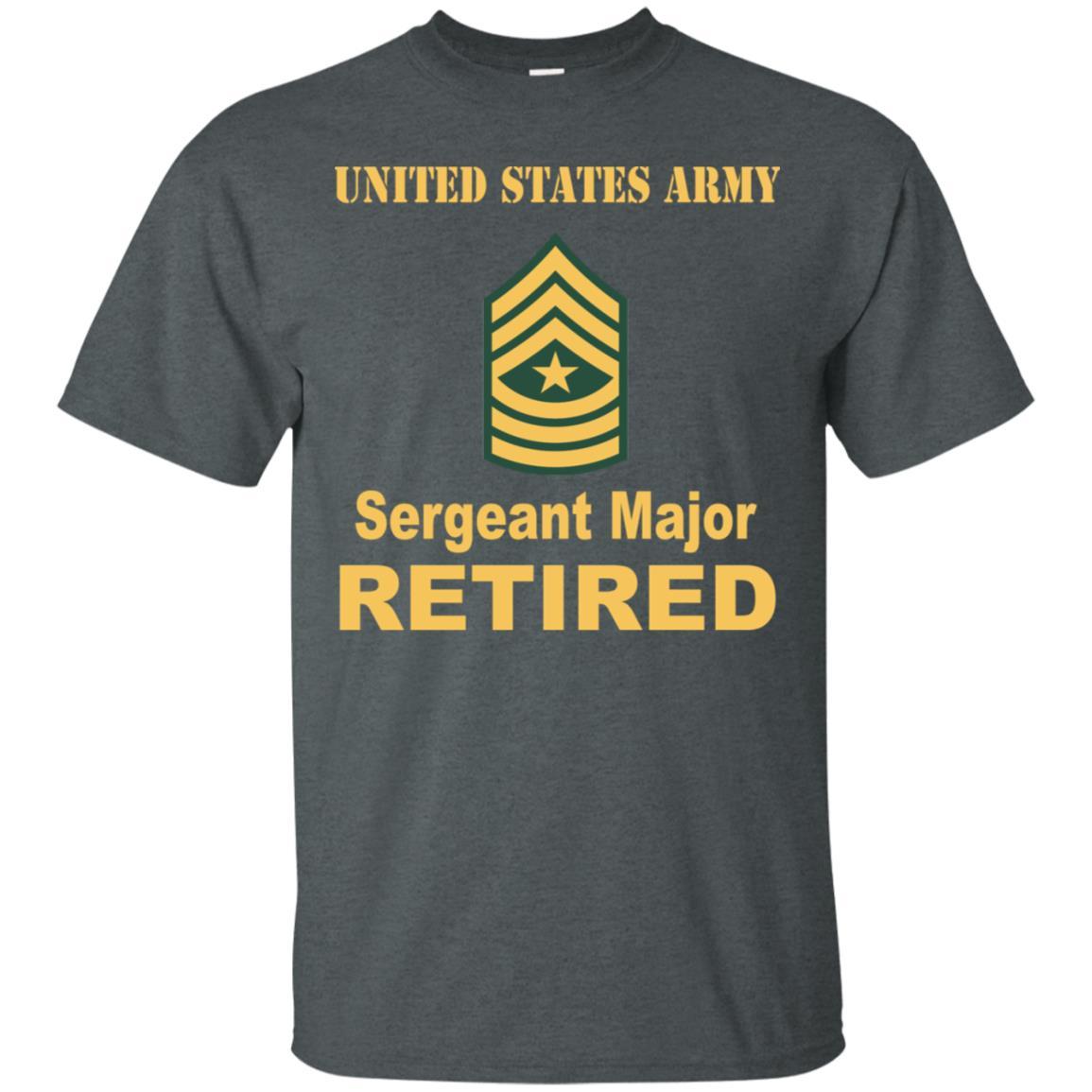 US Army E-9 Sergeant Major E9 SGM Noncommissioned Officer Retired Men T Shirt On Front-TShirt-Army-Veterans Nation