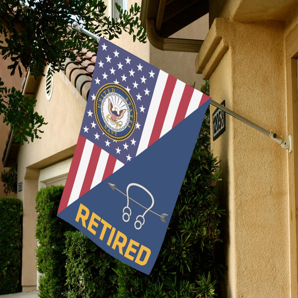 US Navy Sonar Technician Navy ST Retired House Flag 28 inches x 40 inches Twin-Side Printing-HouseFlag-Navy-Rate-Veterans Nation