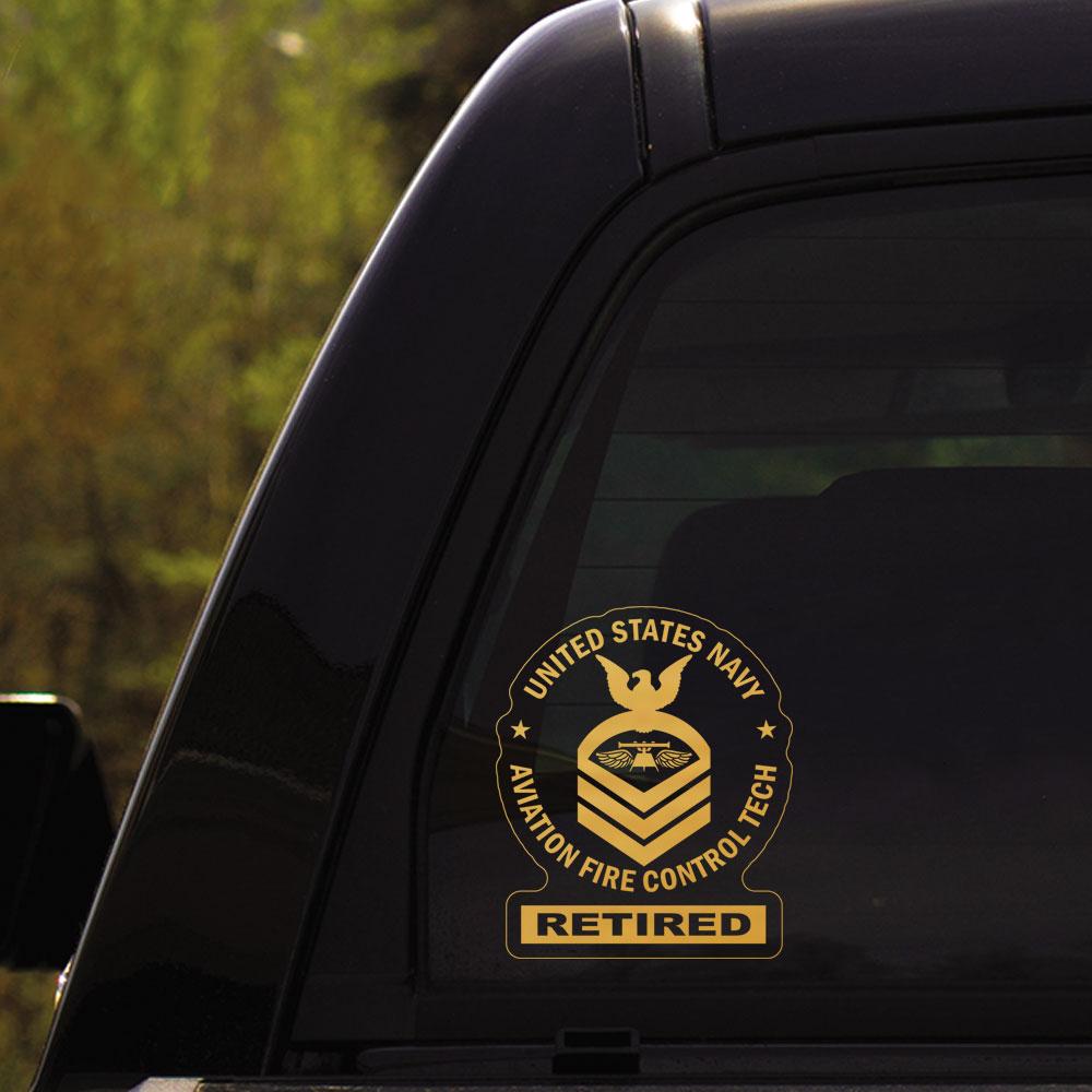 US Navy Aviation Fire Control Tech AQ Rating Badges Clear Stickers-Decal-Navy-Rating-Veterans Nation