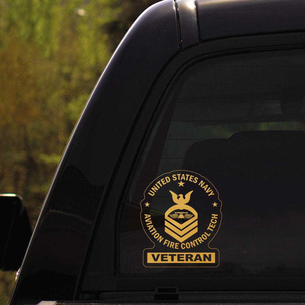 US Navy Aviation Fire Control Tech AQ Rating Badges Clear Stickers-Decal-Navy-Rating-Veterans Nation