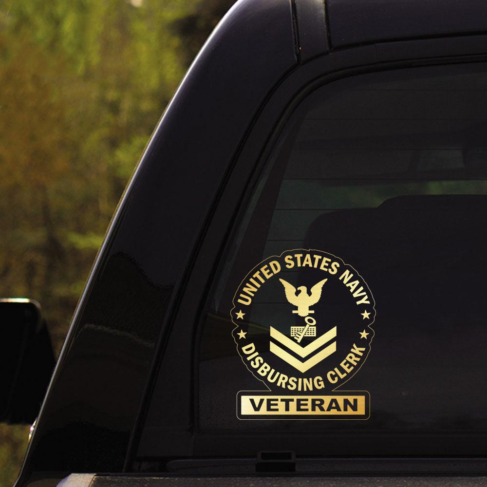 US Navy Disbursing Clerk DK Rating Badges Clear Stickers-Decal-Navy-Rating-Veterans Nation