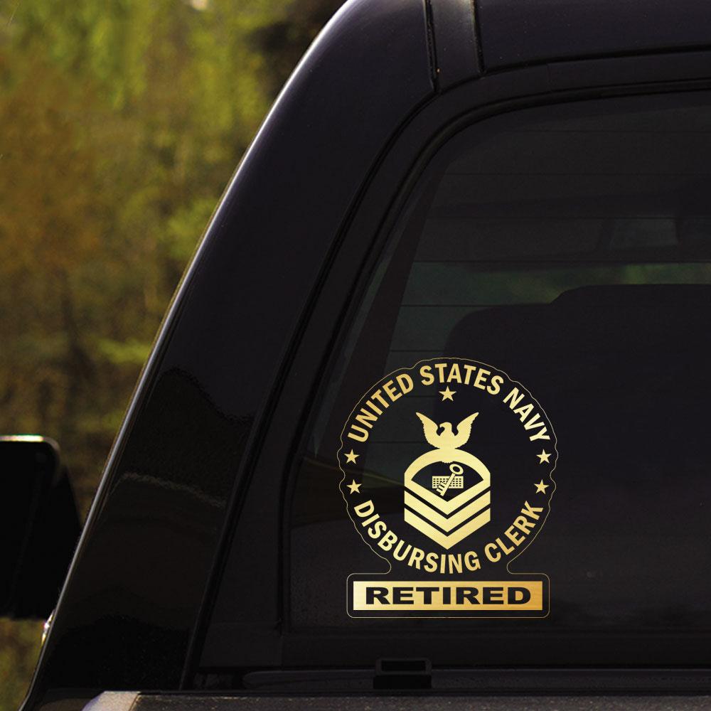 US Navy Disbursing Clerk DK Rating Badges Clear Stickers-Decal-Navy-Rating-Veterans Nation