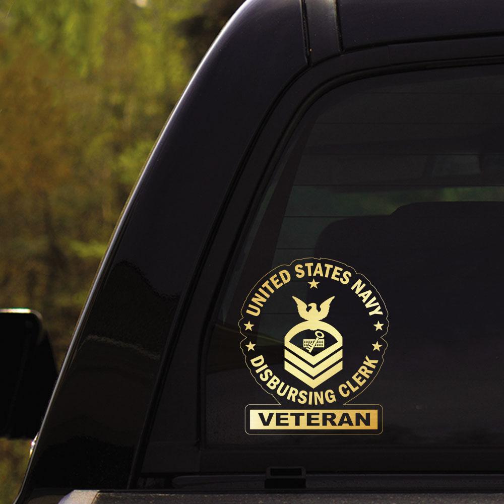 US Navy Disbursing Clerk DK Rating Badges Clear Stickers-Decal-Navy-Rating-Veterans Nation