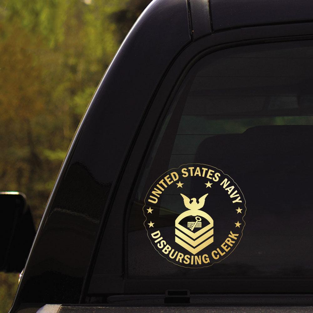 US Navy Disbursing Clerk DK Rating Badges Clear Stickers-Decal-Navy-Rating-Veterans Nation