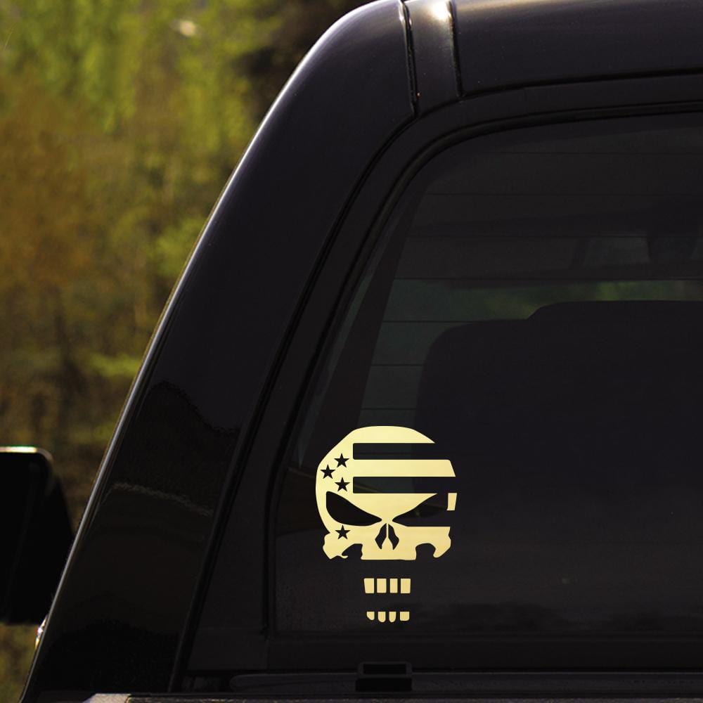 Punisher American Flag Clear Stickers-Decal-General-Veterans Nation
