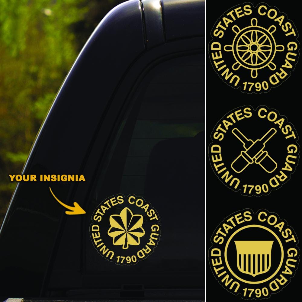 US Coast Guard Insignia Clear Stickers-Decal-USCG-Veterans Nation