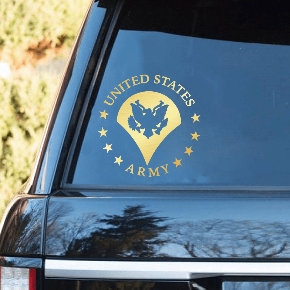 US Army Logo - Ranks Clear Stickers-Decal-Army-Ranks-Veterans Nation