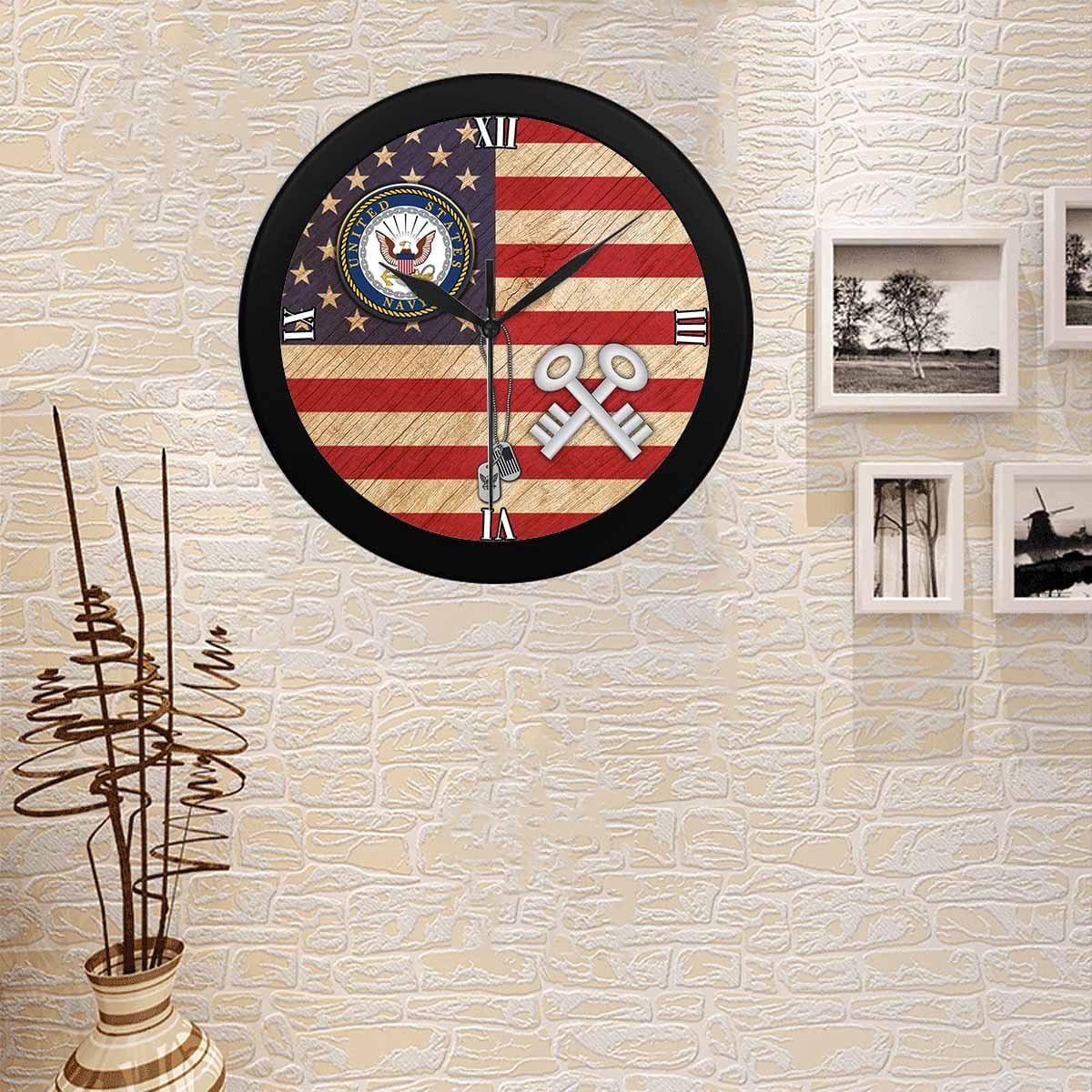 US Navy Storekeeper Navy SK Wall Clock-WallClocks-Navy-Rate-Veterans Nation