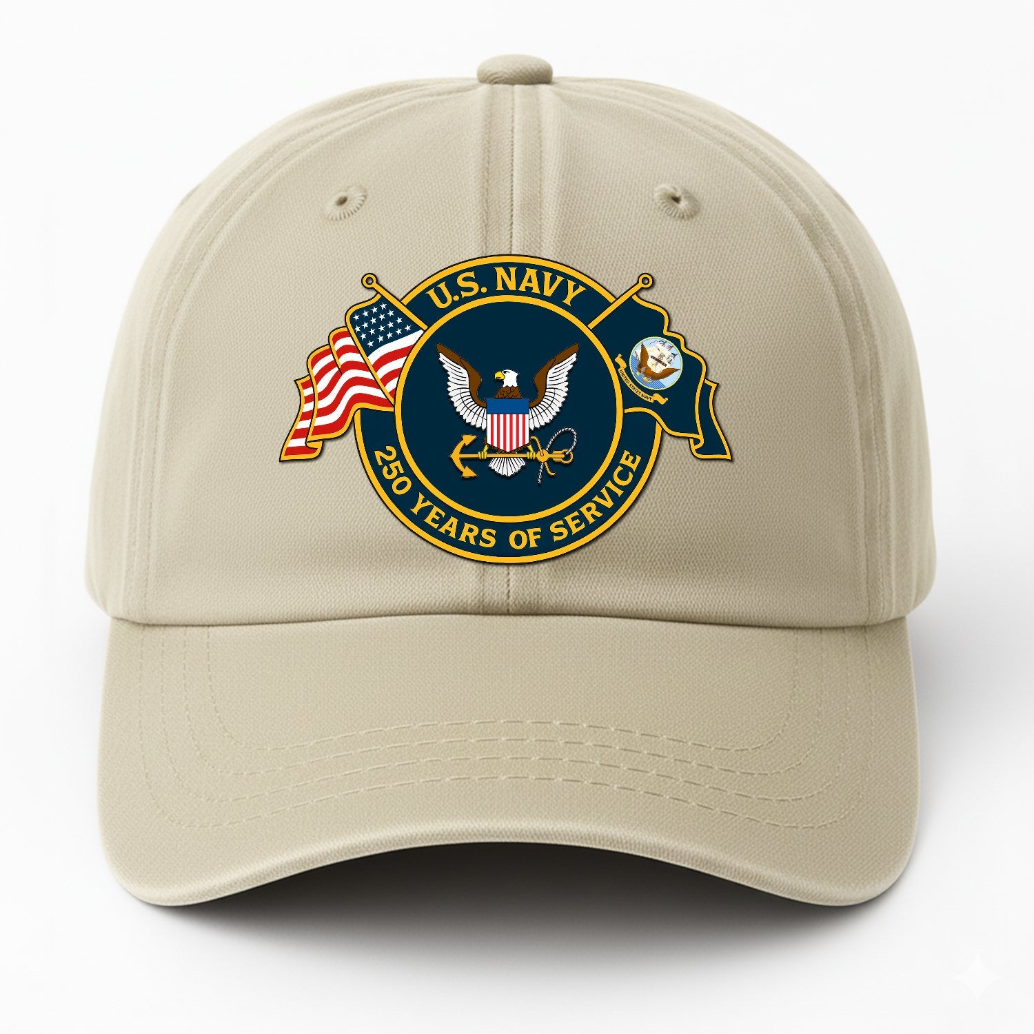 Custom Ranks US Navy Premium Washed Denim Cap DC012