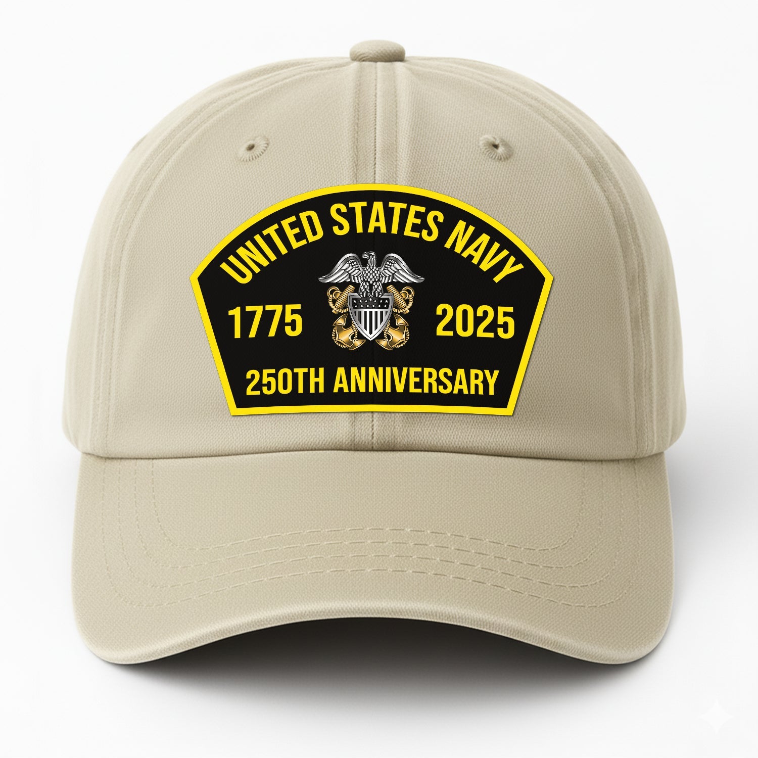 Custom Ranks US Navy Premium Washed Denim Cap DC008