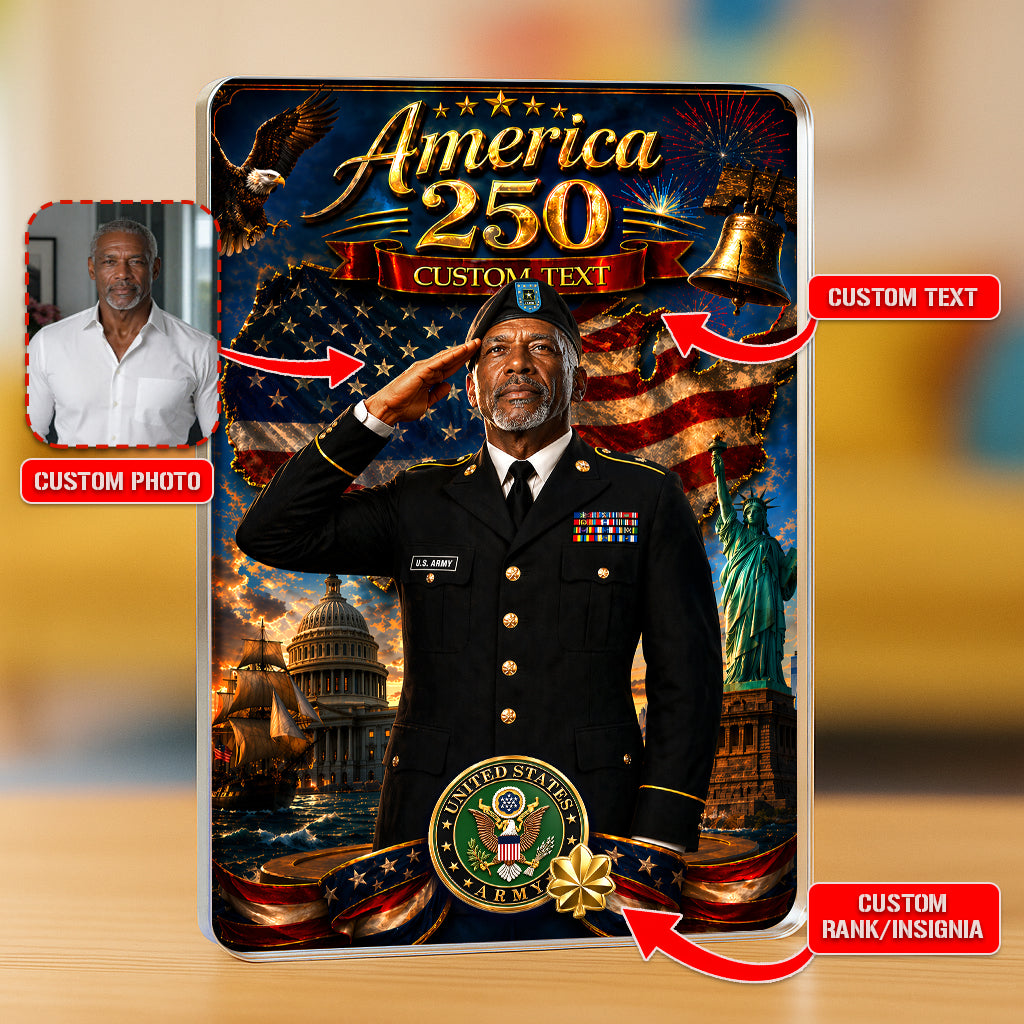 America 250 Custom Army Service Uniform Figure Acrylic Block