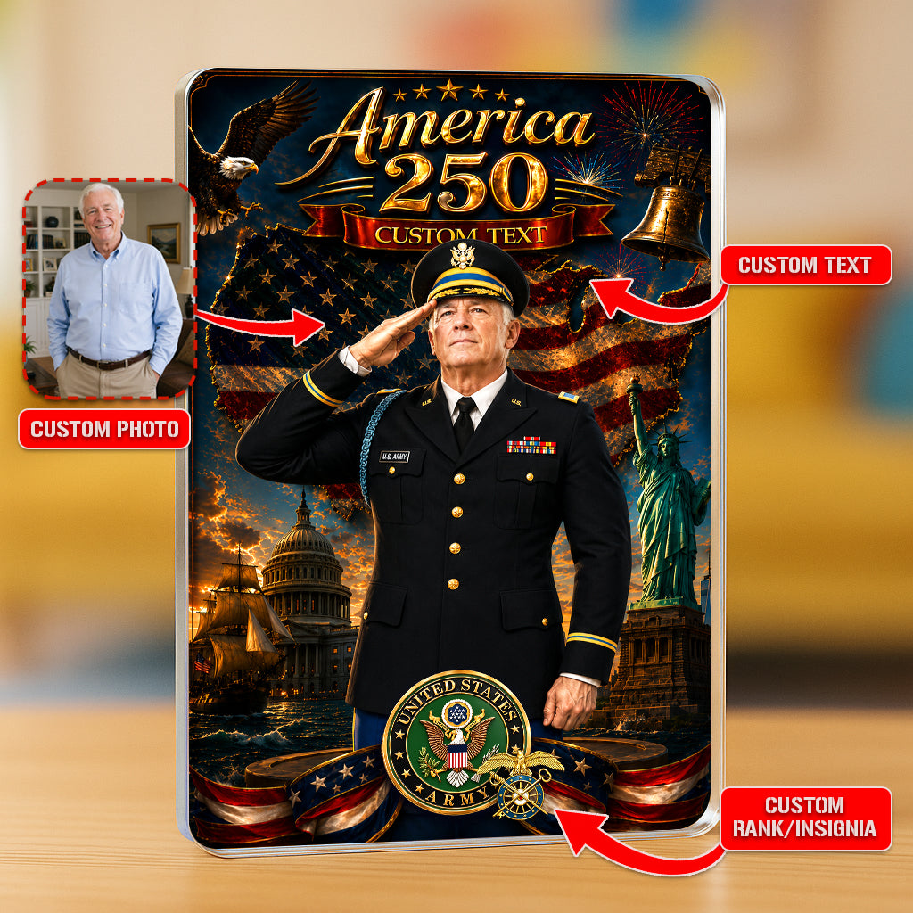 America 250 Custom US Army Service Uniform Figure Acrylic Block