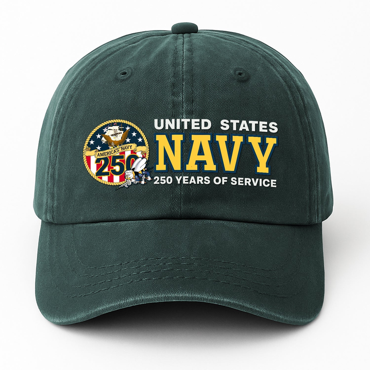 Custom Ranks US Navy Premium Washed Denim Cap DC011